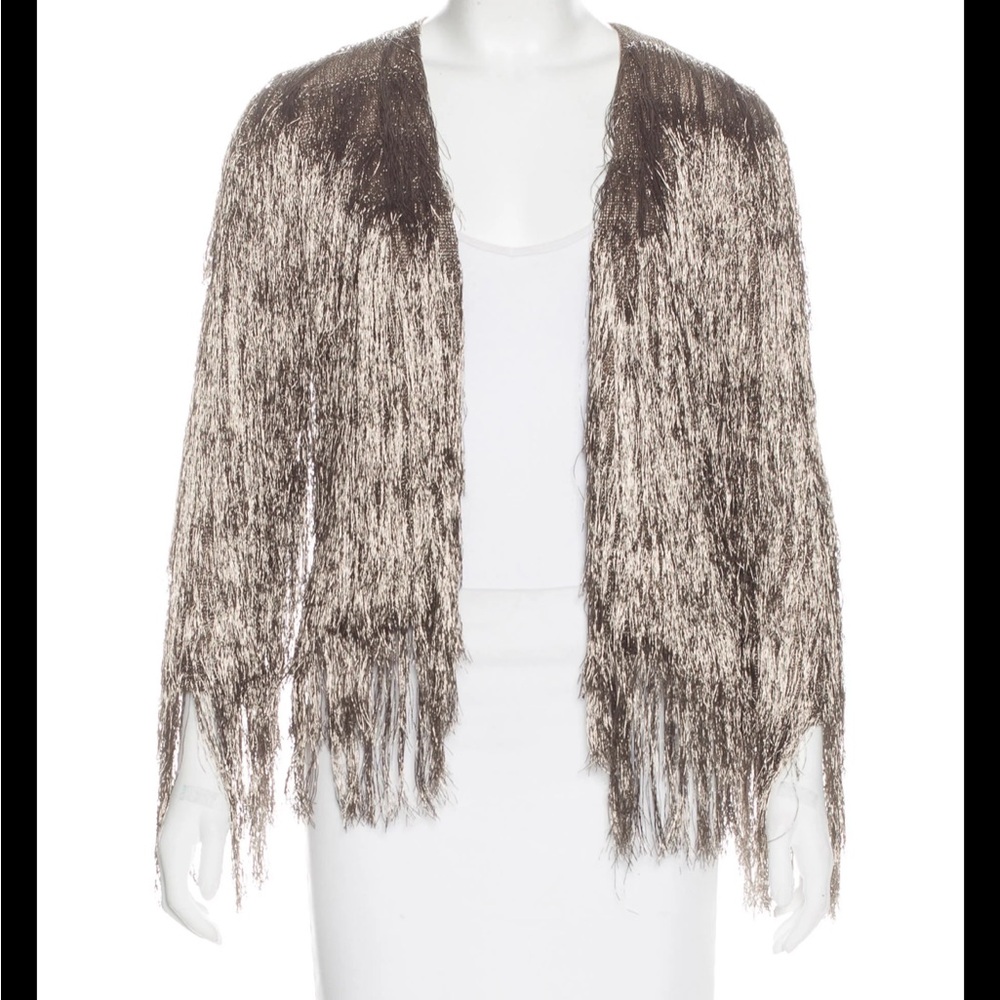 Rachel Zoe size L fringe jacket (fairly used)